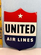 Vintage United Air Lines Shield Aviation Decal picture