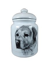 Rosalinde Dog Treat Jar Canister Porcelain Best Of Show Labrador White Medium picture