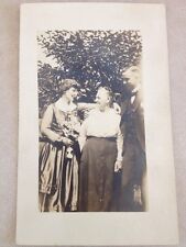 Vintage Antique Early 1900s RPPC Sepia Wedding Portrait Snapshot Photo Postcard picture