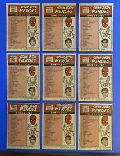 1974 (PRE 1975 ) TOPPS MARVEL COMIC BOOK HEROES STICKER CHECKLIST TEST SET OF 9 picture