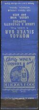 EAT and DRINK at ~ MONACA SILVER BAR ~ old matchcover MONACA, PA pennsylvania picture