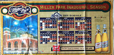 RARE 2001 Milwaukee Brewers Miller Park Inaugural Season 3'x6' Banner Sign Beer picture