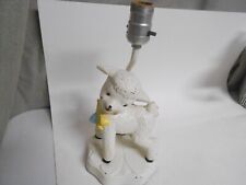 Vintage Nursery Rhyme Lamp Mary had a little lamb Cast Metal picture