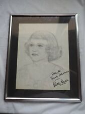 Original  Autograph of BETTY DAVIS and Sketch by Frank Harmon cir 1950's picture