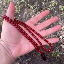Antique Cherry bakelite rosary, 99 pearls, 28 g Total length 47 cm Rare picture