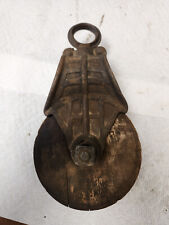 Vintage Antique H 235 & H 236 Cast Iron Wood Barn Pulley picture