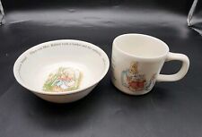 Wedgwood Peter Rabbit Bowl And Mug  Frederick Warne Co. England 1993 picture