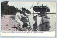 Paynesville Minnesota MN Postcard Typical Scene Lake Koronis Boat 1908 Vintage picture