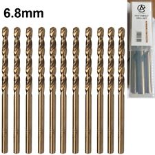 10 x 10  Cobalt Drill Bits HSS Ground Flute For Stainless & Hard Steels 6.8mm picture