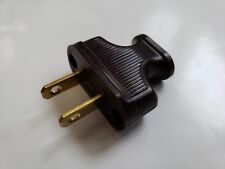 NEW Vintage Brown Antique Style Electrical Plug For Cloth Covered Wire Lamp Cord picture
