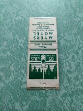 Vintage Matchbook Cover J1 Collectible Elyria Ohio Myers motel stop go light picture