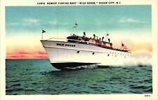 Vintage Postcard- WILD GOOSE FISHING BOAT, OCEAN CITY, N.J. picture