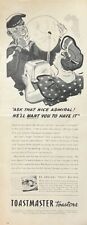 Rare 1940's Vintage Original WW2 Toastmaster Advertisement w/ U.S. Navy Military picture