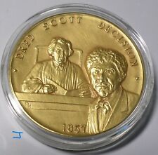 Slave DRED SCOTT Decision SOLID STERLING SILVER Art Medal w/ 24K Gold       picture