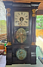Antique Seth Thomas Column & Cornice 8-day Lyre Weight Column Mantel Clock picture