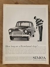 Vintage 1960 Print Ad Advertisement Chrysler Sigma Import Frenchman Legs  picture