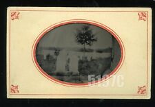 Rare 1870s Tintype of a Cemetery or Graveyard picture