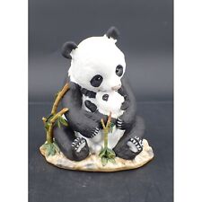Homco 1988 Panda & Cub  Sitting In Bamboo Masterpiece Porcelain Figure picture