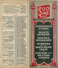 1938 Railroad Timetables + Map 