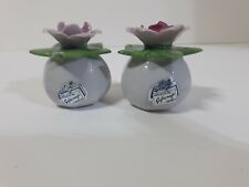 Vintage China Pink Rose Imported By Giftcraft Toronto Salt & Pepper Shakers  picture