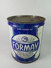 Formay Shortening Tin Can Three Pounds Vintage Sealed Full picture
