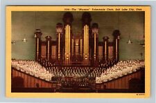 Salt Lake City UT, The Mormon Tabernacle Choir, Utah c1954 Vintage Postcard picture