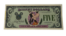 1987-A Block. $5 Disney Dollars (A2039391). First Edition. Goofy. picture