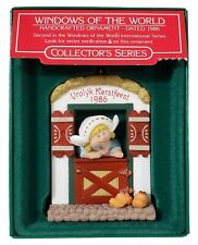 VTG Hallmark Holland Christmas Ornament Windows of World Dutch Wooden Shoes Girl picture