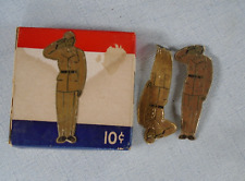 WWII home front soldier stickers (2) with box picture