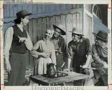 1955 Press Photo Barbara Cook, actress, shown in film scene with four actors. picture