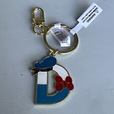 New Disney Parks Donald Duck  Letter Alphabet Initial D Glitter Keychain New picture
