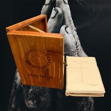 The Holy Bible - Prince Of Peace Edition - W/ Wooden Case - Beautiful Copy 1958 picture
