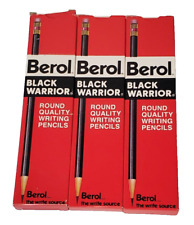 Vintage Berol Black Warrior Writing Pencils Soft 372-1 Round Quality 30 Pieces picture