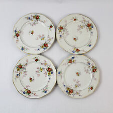 Set of 4 Vtg Theodore Haviland Limoges France Jewel Salad Plates White Floral picture