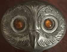 Unique Metal Owl Jewelry Box Vintage - Rare Find - Japan picture
