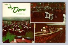 Marinette WI-Wisconsin, The Dome Advertising, Vintage Souvenir Postcard picture