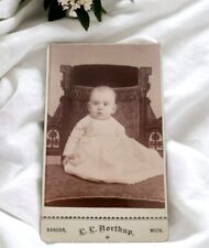Mid-19th Century Baby Communion Dress  Carte de Vista 1800s CDV Card Photo picture