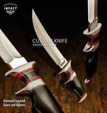 IMPACT CUTLERY CUSTOM SUB HILTED BOWIE KNIFE BULL HORN HANDLE- 1663 picture