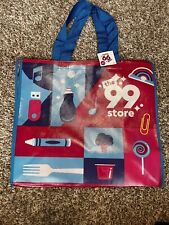 99 Cents Only Store Shopping Plastic Reusable NWT Bag STORES CLOSED DOWN REAR picture