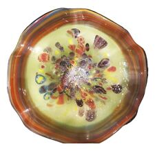 Vintage Mid Century Gorgeous Murano Tutti Frutti Style Bowl-In great Condition picture