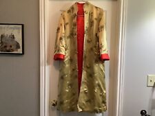 Vintage Peony Brand Shanghai China Kimono Reversible Gold And Red Size 40 Rare picture