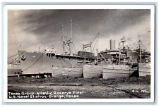 Orange Texas TX Postcard RPPC Photo Texas Group US Naval Station Cline c1950's picture