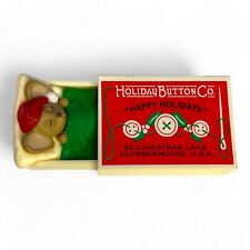1984 Vintage Hallmark Holiday Christmas Matchbook Mouse Merry Miniatures Opens picture