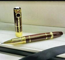 Luxury Great Writers Doyle Series Brown+Gold Clip 0.7mm Rollerball Pen No Box picture