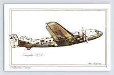 Postcard Douglas DC-4 1925 Airplane United Roy Andersen 1970s Unposted picture