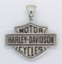 Harley-Davidson Motorcycles Solid Heavy Sterling Silver Pendant Necklace  picture