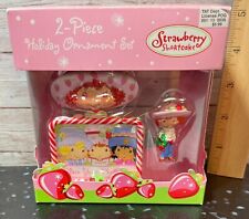 American Greetings Strawberry Shortcake 2-piece Holiday Ornament Set 2004 Photo  picture