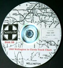 Atchison Topeka & Santa Fe 1960 Wellington -Clovis Track Chart PDF Pages on DVD picture