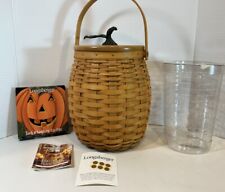 Longaberger 2000 Century October Fields Pumpkin Basket,Lid,Protector,Tie On Set picture
