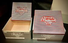 Flathead 660 AND 700 Silver Red Wood Cigar Boxes, TWO BOXES BOGO LOT picture